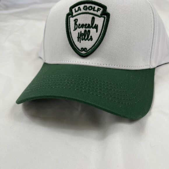 LA GOLF SHIELD HAT | WHITE & GREEN PATCH - Picture 2 of 7